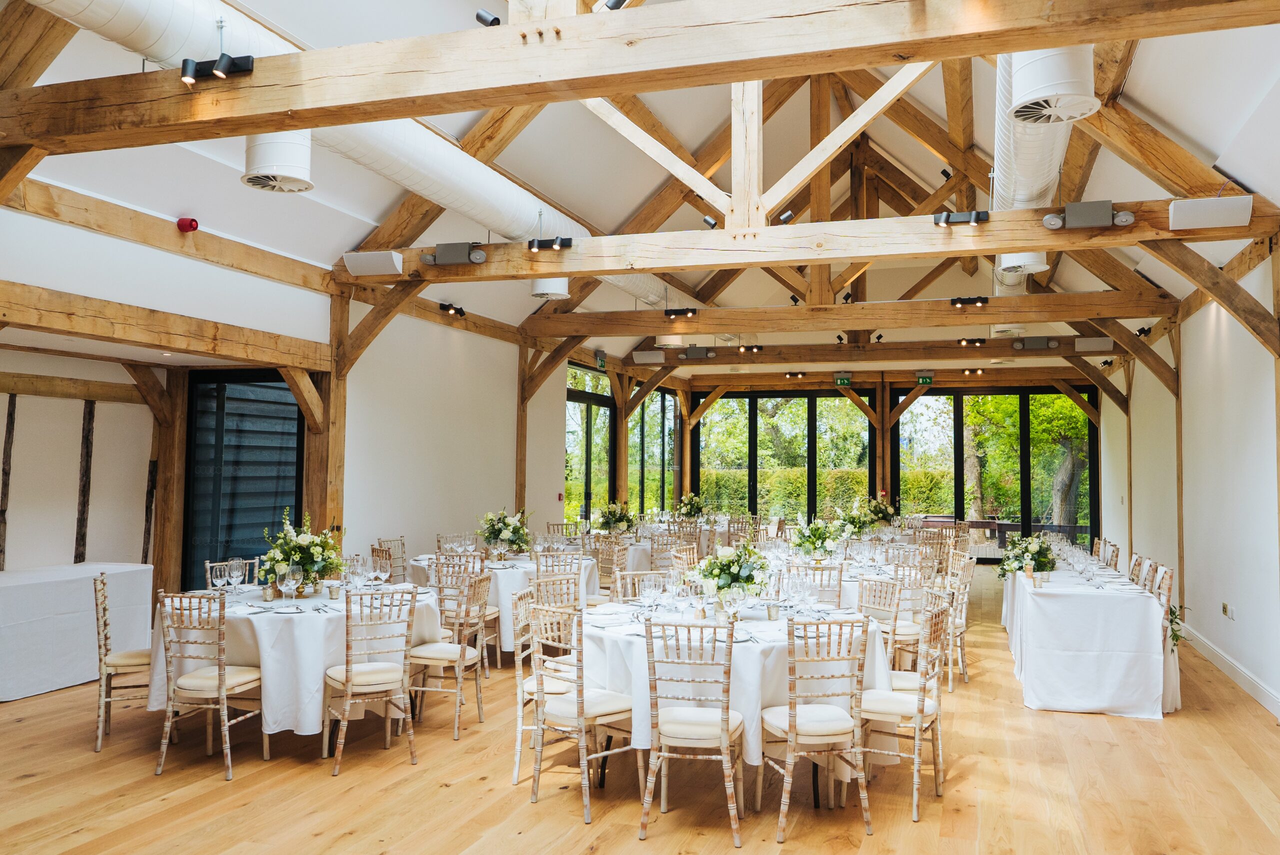 Wedding barn with elegant simple decor
